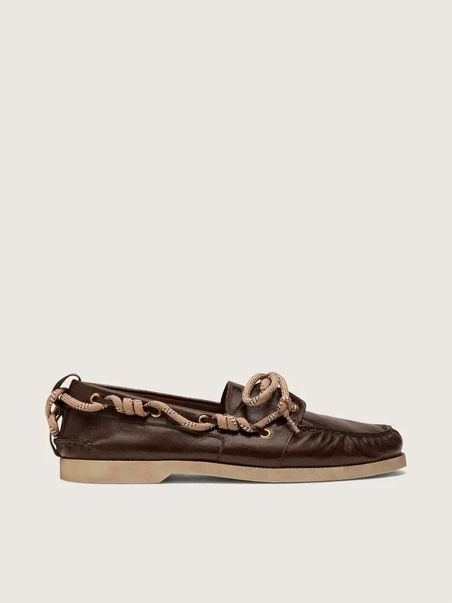 Mocassini Cruise da uomo in pelle marrone scuro lucida