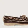 Mocassini Cruise da uomo in pelle marrone scuro lucida