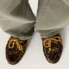 Mocassino Cruise da uomo in pelle di pony con stampa leopardata