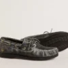 Mocassino Cruise junior in pelle nera invecchiata