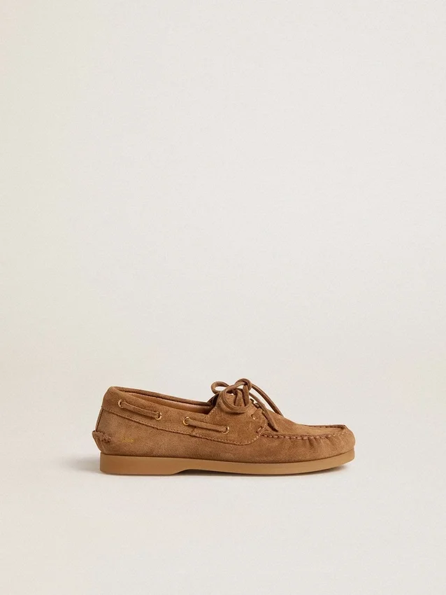 Mocassino Cruise junior in pelle scamosciata marrone chiaro