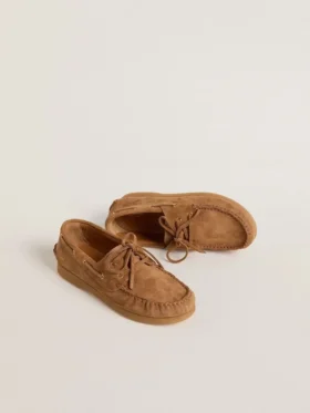 Mocassino Cruise junior in pelle scamosciata marrone chiaro