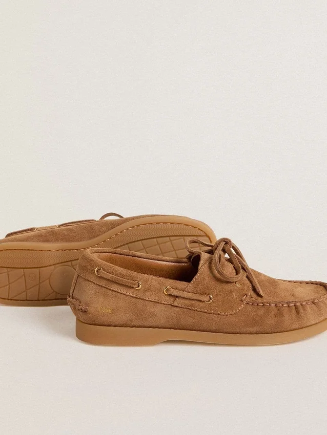 Mocassino Cruise junior in pelle scamosciata marrone chiaro