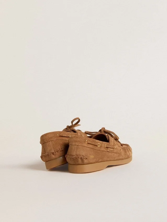Mocassino Cruise junior in pelle scamosciata marrone chiaro