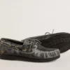 Mocassino Cruise Teen in pelle nera con effetto invecchiato