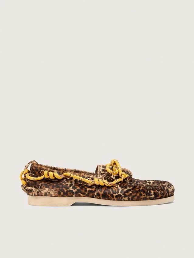 Mocassino da donna Cruise in pelle di pony con stampa leopardata
