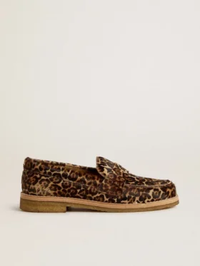 Mocassino da donna Jerry in pelle di pony con stampa leopardata