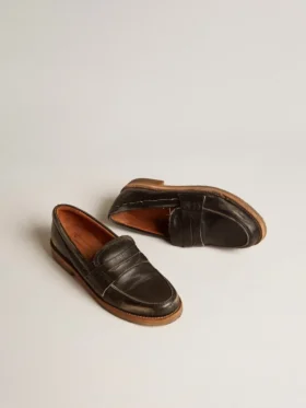 Mocassino Jerry da donna in pelle nera