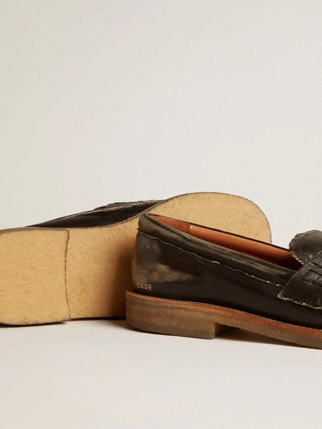 Mocassino Jerry da uomo in pelle nera