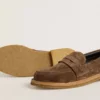 Mocassino Jerry da uomo in pelle scamosciata grigio tortora