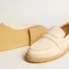 Mocassino Jerry in pelle bianco burro
