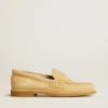 Mocassino Jerry in pelle scamosciata cerata color ecru