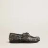 Mocassino Young Cruise in pelle nera invecchiata
