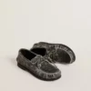 Mocassino Young Cruise in pelle nera invecchiata