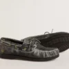 Mocassino Young Cruise in pelle nera invecchiata