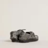 Mocassino Young Cruise in pelle nera invecchiata