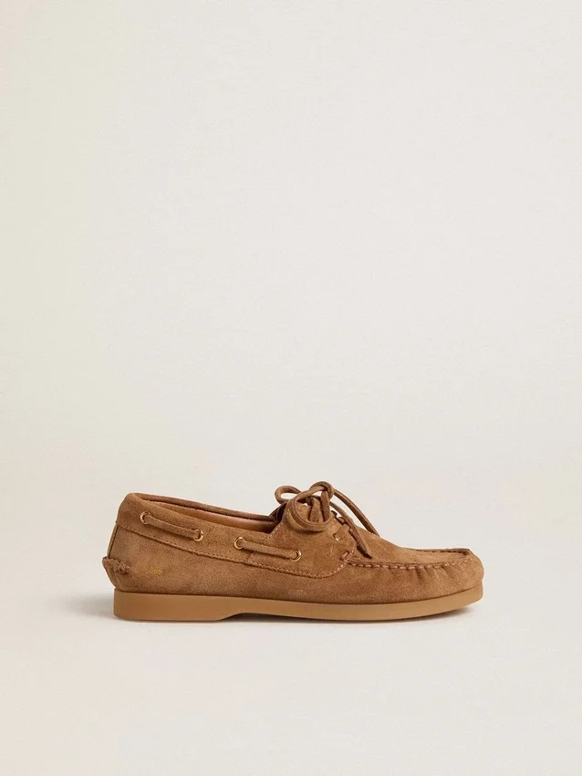 Mocassino Young Cruise in pelle scamosciata marrone chiaro