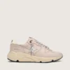 Modello da donna Running Sole in pelle rosa cipria con stella argentata