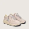 Modello da donna Running Sole in pelle rosa cipria con stella argentata