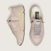 Modello da donna Running Sole in pelle rosa cipria con stella argentata