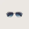 Occhiali da sole Carter stile aviatore con lenti blu e cristalli