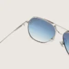 Occhiali da sole Carter stile aviatore con lenti blu e cristalli