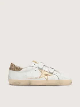 Old School da donna con stella dorata in pelle laminata