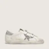 Old School da donna con stella glitterata argento e linguetta in pelle scamosciata grigio ghiaccio