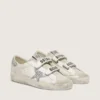 Old School da donna con stella glitterata argento e linguetta in pelle scamosciata grigio ghiaccio
