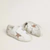 Old School LTD da donna con stella in pelle metallizzata oro rosa e linguetta sul tallone