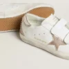 Old School LTD da donna con stella in pelle metallizzata oro rosa e linguetta sul tallone