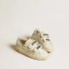 Old School Young con stella in pelle scamosciata e linguetta sul tallone in pelle metallizzata