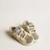 Old School Young in glitter platino con stella in pelle e linguetta sul tallone
