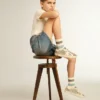 Old School Young in glitter platino con stella in pelle e linguetta sul tallone