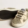 Old School Young in glitter platino con stella in pelle e linguetta sul tallone