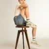 Old School Young in glitter platino con stella in pelle e linguetta sul tallone