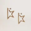 Orecchini pendenti da donna Star color oro antico