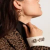 Orecchini pendenti da donna Star color oro antico