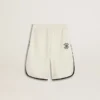 Pantaloncini bianchi per bambini con logo ricamato