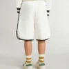 Pantaloncini bianchi per bambini con logo ricamato