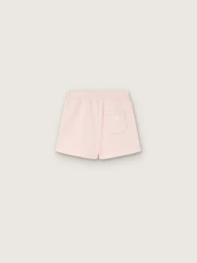Pantaloncini da bambine “Star” in cotone rosa con toppa e logo