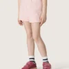 Pantaloncini da bambine “Star” in cotone rosa con toppa e logo