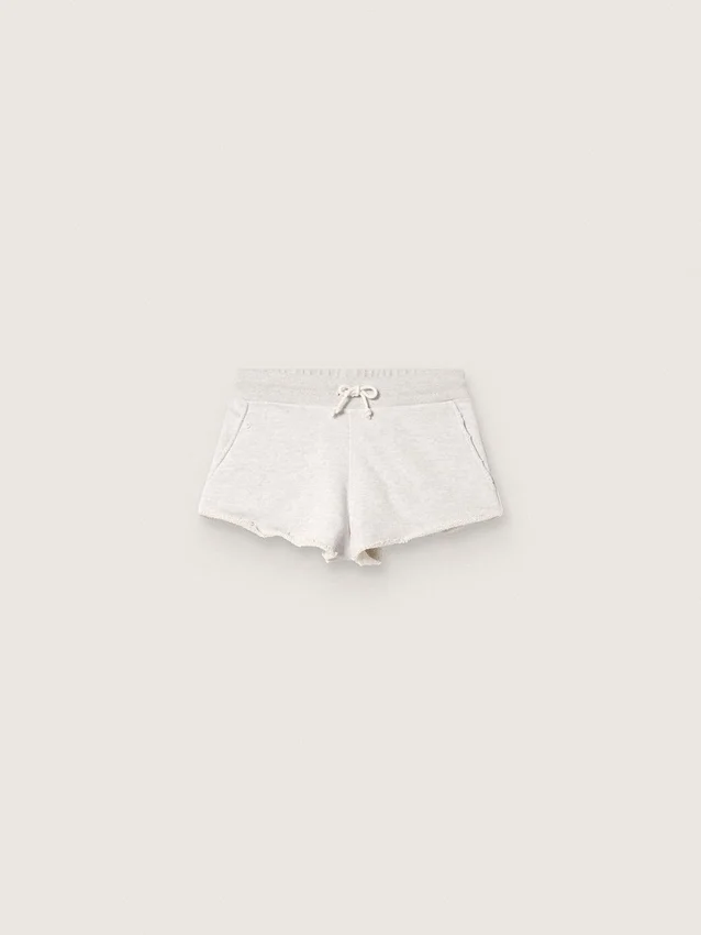 Pantaloncini da donna Star in felpa grigia melange