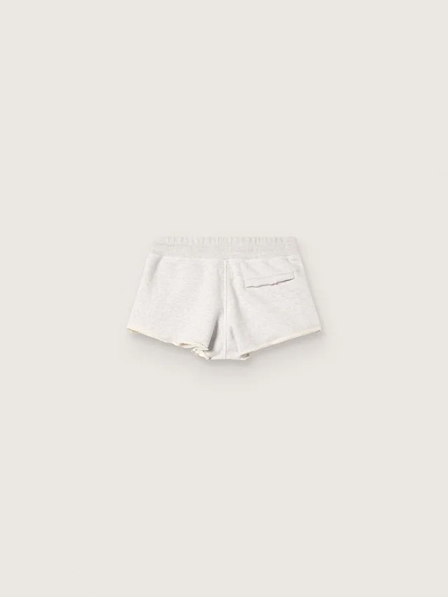 Pantaloncini da donna Star in felpa grigia melange