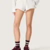 Pantaloncini da donna Star in felpa grigia melange