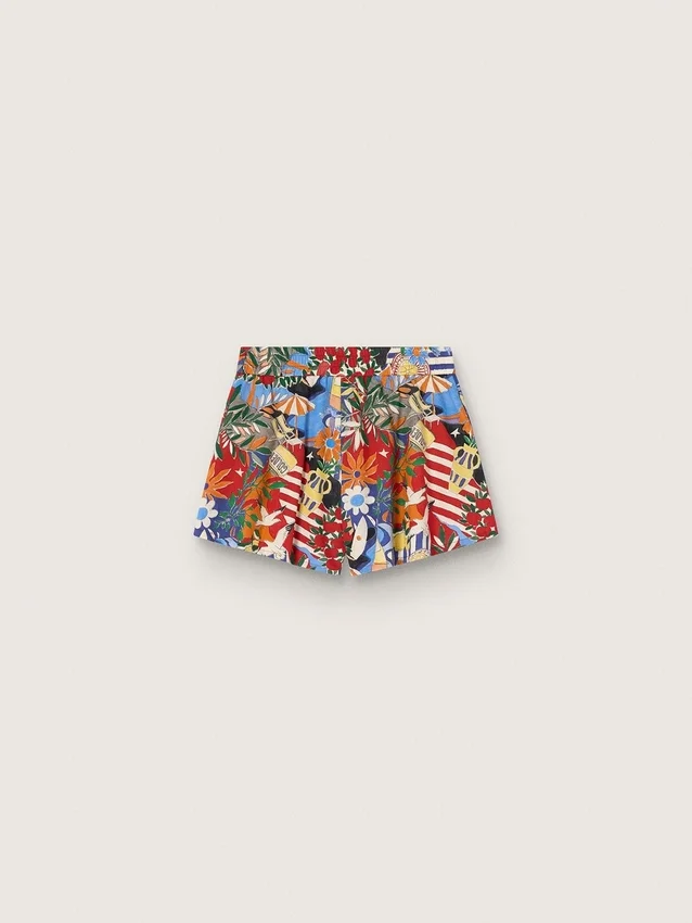 Pantaloncini per bambine con stampa multicolore
