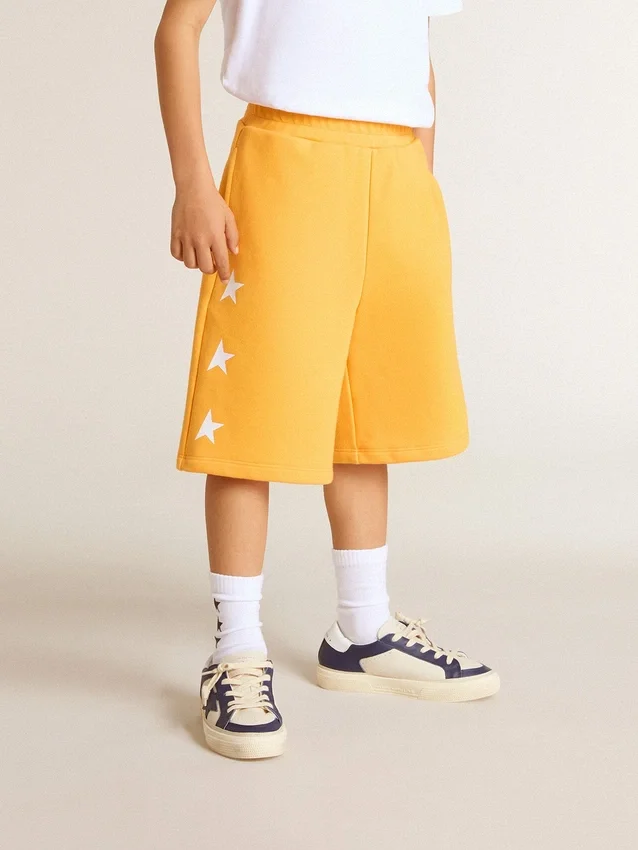 Pantaloncini per bambini giallo senape