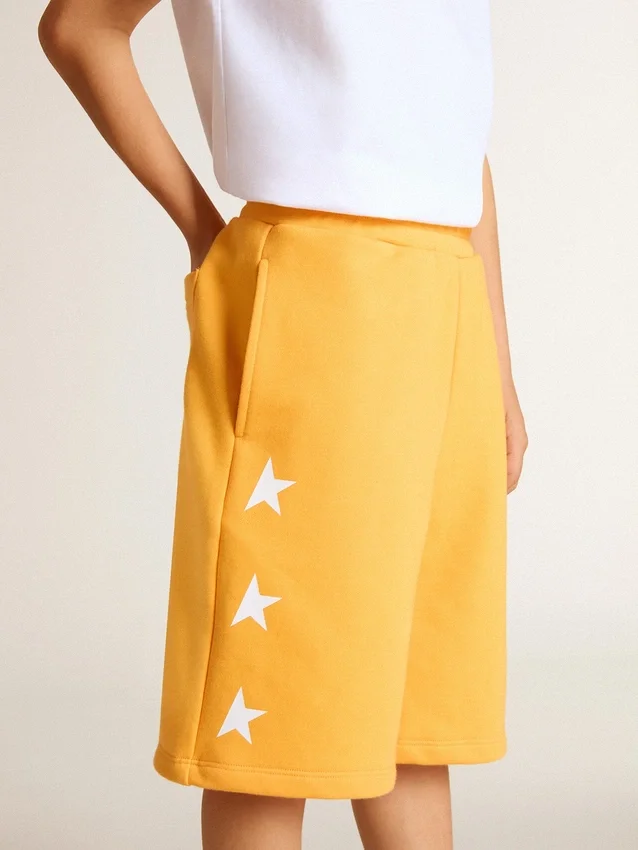 Pantaloncini per bambini giallo senape