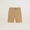 Pantaloncini per bambini in cotone beige