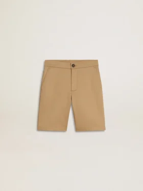 Pantaloncini per bambini in cotone beige